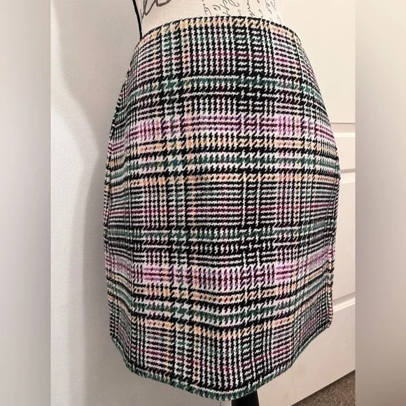 Loft plaid wool blend skirt - Picture 1 of 3